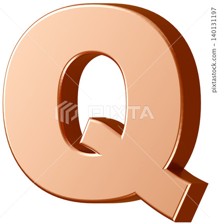 3D Material_Alphabet_Q_Gold 3D Material_Alphabet_Q_Gold 140131197