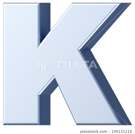 3D材質_字母_K_銀色 3D材質_字母_K_銀色 140131218