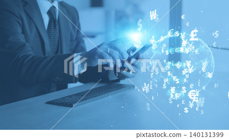 The concept of business professionals using smartphones and financial technology The concept of business professionals using smartphones and financial technology 140131399