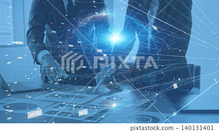 Group of business people meeting and digital technology concept Group of business people meeting and digital technology concept 140131401