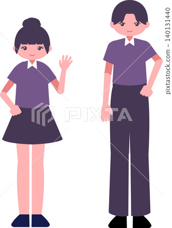Full-body illustrations of men and women Full-body illustrations of men and women 140131440