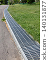Drainage ditch, rain, rainwater, disaster prevention, ground, disaster, ground, asphalt, road 140131877