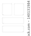 Simple frame set for notes posted on the wall; monochrome; notepad; memo paper; memo; poster 140131984