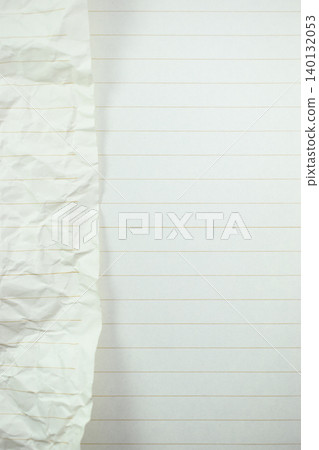 crumpled line paper texture background,  blank sheet notebook 140132053