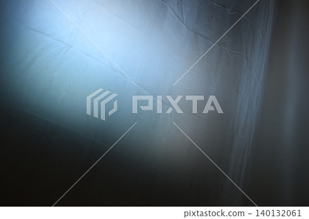white plastic curtain texture in bathroom, scary scene white plastic curtain texture in bathroom, scary scene 140132061