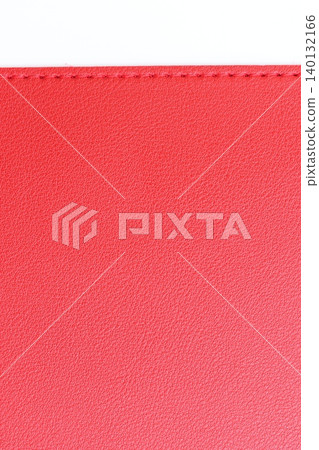 shiny red leather texture isolated on white background 140132166