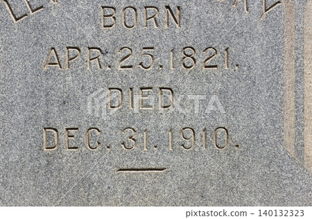Close up of Historic Headstone in Rural East TX Cemetery Close up of Historic Headstone in Rural East TX Cemetery 140132323