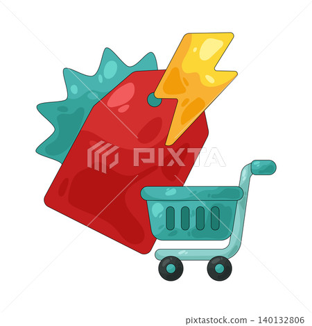 Illustration of shopping cart Illustration of shopping cart 140132806