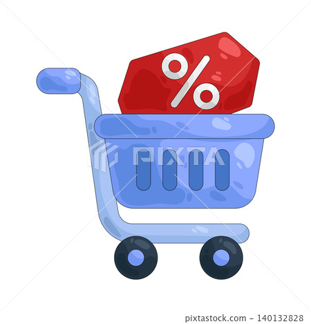 Illustration of shopping cart Illustration of shopping cart 140132828