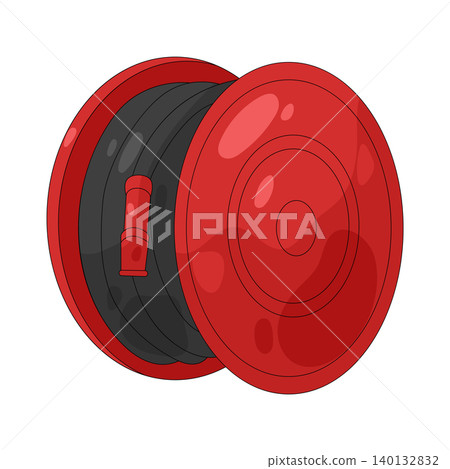 Illustration of fire hose Illustration of fire hose 140132832