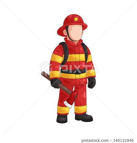 Illustration of firefighter Illustration of firefighter 140132846