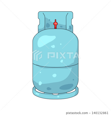 Illustration of gas cylinder Illustration of gas cylinder 140132861