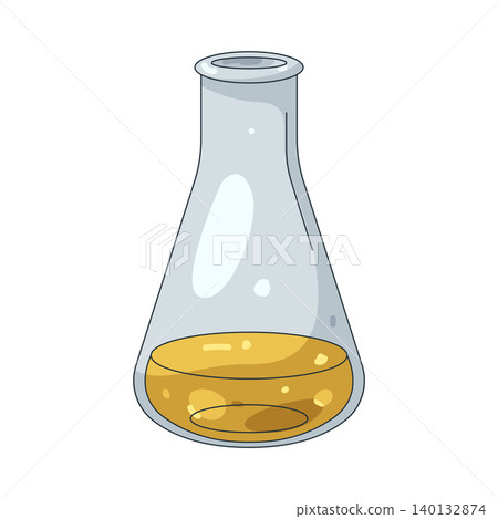 Illustration of flask with oil 140132874