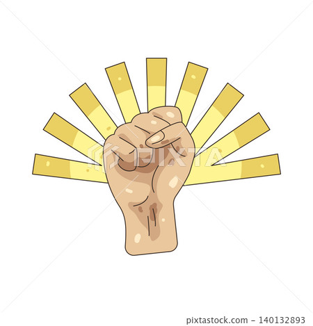 Illustration of raised fist Illustration of raised fist 140132893