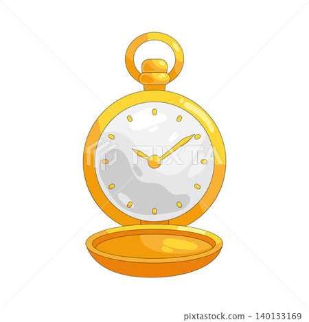 Illustration of pocket watch Illustration of pocket watch 140133169