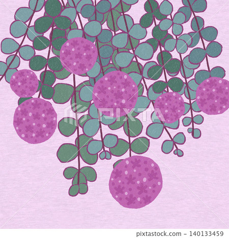 Hand-drawn flower illustration: Sedum sieboldii Hand-drawn flower illustration: Sedum sieboldii 140133459
