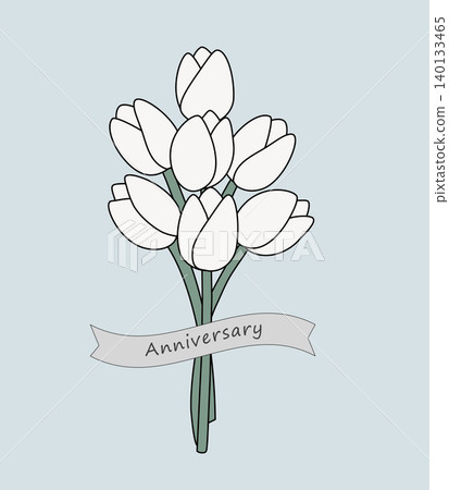 Natural illustration of a tulip bouquet Natural illustration of a tulip bouquet 140133465