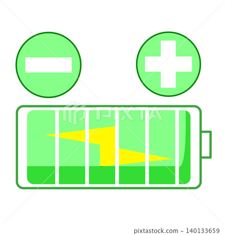 energy power Positive and negative poles sign icon full 140133659