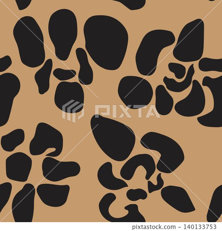 Animal Print Textile Pattern Design In Brown And Black For Fashion And Home Textiles 140133753