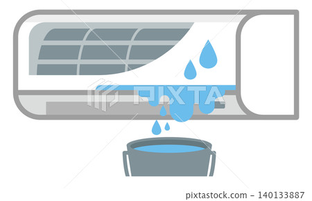 空調漏水和故障示意圖。 空調漏水和故障示意圖。 140133887