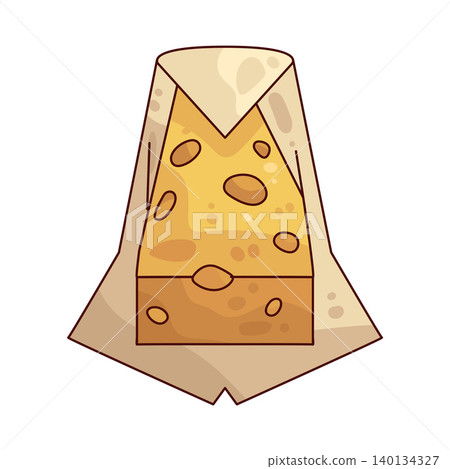 Illustration of Cheese Wrapper Illustration of Cheese Wrapper 140134327
