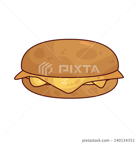 Illustration of Cheeseburger Illustration of Cheeseburger 140134351