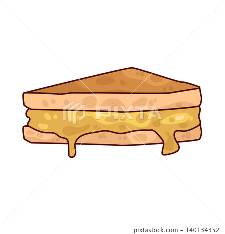 Illustration of Grilled Cheese Sandwich Illustration of Grilled Cheese Sandwich 140134352