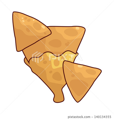 Illustration of Cheese Nachos 140134355
