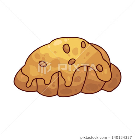 Illustration of Cheese Croissant Illustration of Cheese Croissant 140134357