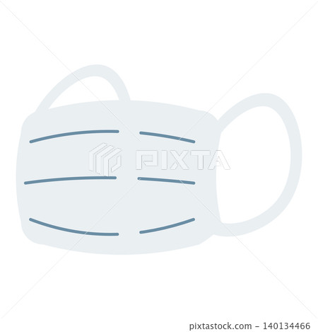 Simple illustration of a pleated mask Simple illustration of a pleated mask 140134466