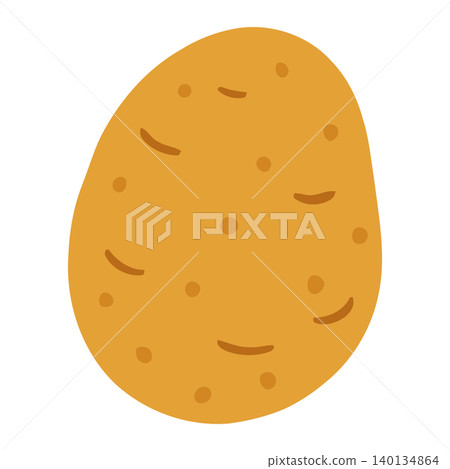 Yellow potato illustration in flat vector style for food packaging and branding Yellow potato illustration in flat vector style for food packaging and branding 140134864