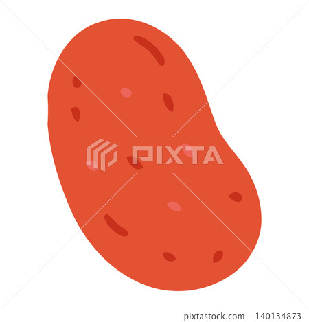 Red sweet potato illustration in flat vector style for food packaging and branding Red sweet potato illustration in flat vector style for food packaging and branding 140134873