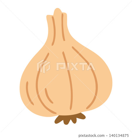 Onion illustration in flat vector style for food and recipe design Onion illustration in flat vector style for food and recipe design 140134875