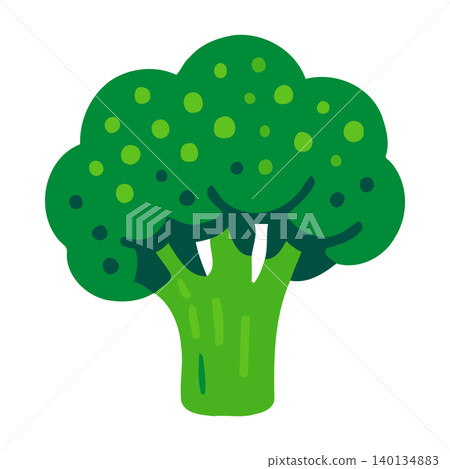 Broccoli cartoon vector illustration for food packaging and branding Broccoli cartoon vector illustration for food packaging and branding 140134883