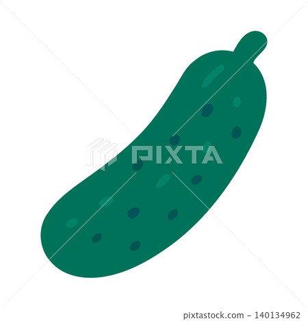 Cucumber vector illustration in flat style for food and vegetable design Cucumber vector illustration in flat style for food and vegetable design 140134962
