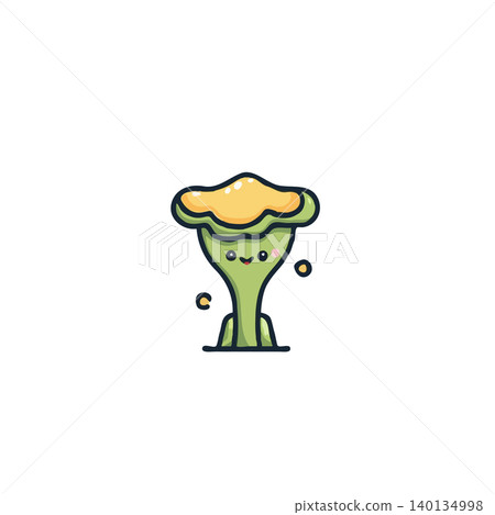 A charming cartoon plant character smiles warmly, its simplified design capturing a sense of friendly playfulness. The cute illustration combines minimalist aesthetics with a touch of whimsy, A charming cartoon plant character smiles warmly, its simplified design capturing a sense of friendly playfulness. The cute illustration combines minimalist aesthetics with a touch of whimsy, 140134998