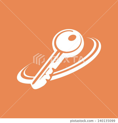 White key icon in modern minimalist style for business and technology White key icon in modern minimalist style for business and technology 140135099