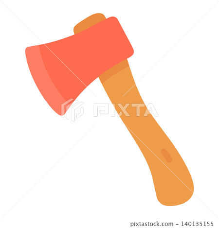 Axe in flat vector style for tool icon and editorial use 140135155
