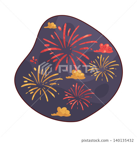 Illustration of Spark Firework Illustration of Spark Firework 140135432