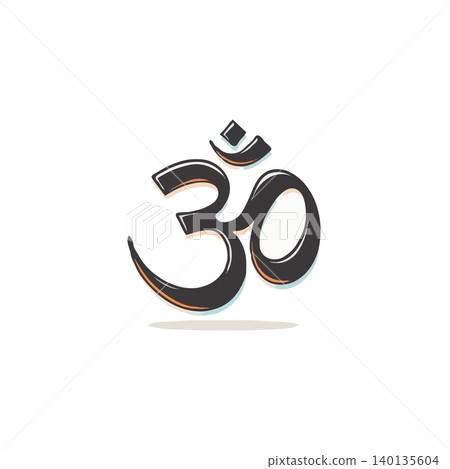 This artistic illustration showcases the Om symbol, representing spiritual connection and serenity. It's an invitation to explore hinduism, yoga, meditation, and the rich indian cultural heritage, This artistic illustration showcases the Om symbol, representing spiritual connection and serenity. It's an invitation to explore hinduism, yoga, meditation, and the rich indian cultural heritage, 140135604