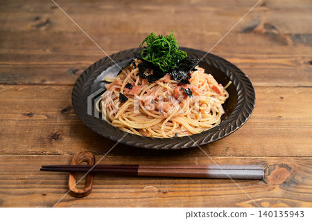 Shiitake mentaiko pasta Shiitake mentaiko pasta 140135943