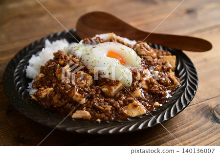 Mapo Tofu Rice Bowl with Soft-Boiled Egg 140136007