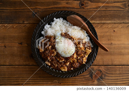 Mapo Tofu Rice Bowl with Soft-Boiled Egg 140136009