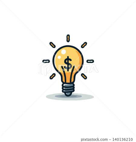 A creative illustration featuring a lightbulb, its filament replaced by a dollar sign, symbolizes the fusion of innovative ideas and financial concepts, representing business opportunity, investment A creative illustration featuring a lightbulb, its filament replaced by a dollar sign, symbolizes the fusion of innovative ideas and financial concepts, representing business opportunity, investment 140136210