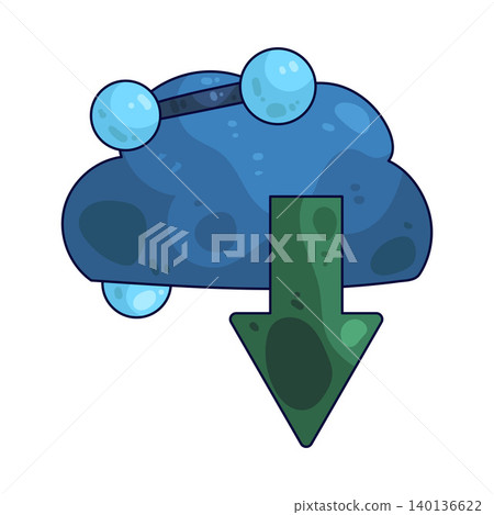 Illustration of Cloud Download Illustration of Cloud Download 140136622