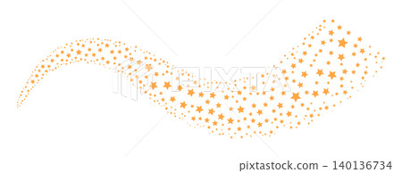 Golden Star Wave for Festive Design Golden Star Wave for Festive Design 140136734