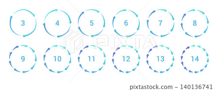 Circular Arrow Diagrams Set 140136741
