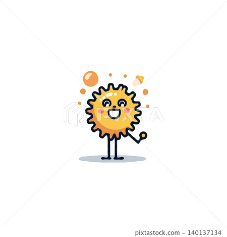 This cheerful illustration features a cute sun character radiating happiness. The bright, sunny design evokes a sense of joy and warmth. This simple yet vibrant image is perfect for adding a playful This cheerful illustration features a cute sun character radiating happiness. The bright, sunny design evokes a sense of joy and warmth. This simple yet vibrant image is perfect for adding a playful 140137134