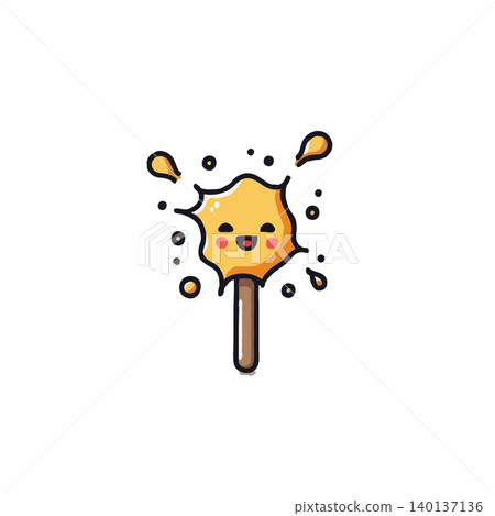 An endearing illustration portrays a cheerful melting popsicle character radiating delight. The vibrant color palette and cute design evoke a sense of summer fun and sweet indulgence, while the An endearing illustration portrays a cheerful melting popsicle character radiating delight. The vibrant color palette and cute design evoke a sense of summer fun and sweet indulgence, while the 140137136