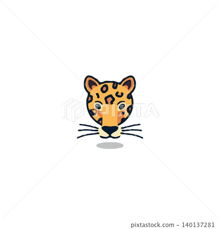 This is a charming illustration of a jaguar's head, rendered in a simplistic, cartoon style. Its playful expression and clean lines make it suitable for a variety of applications such as children's This is a charming illustration of a jaguar's head, rendered in a simplistic, cartoon style. Its playful expression and clean lines make it suitable for a variety of applications such as children's 140137281